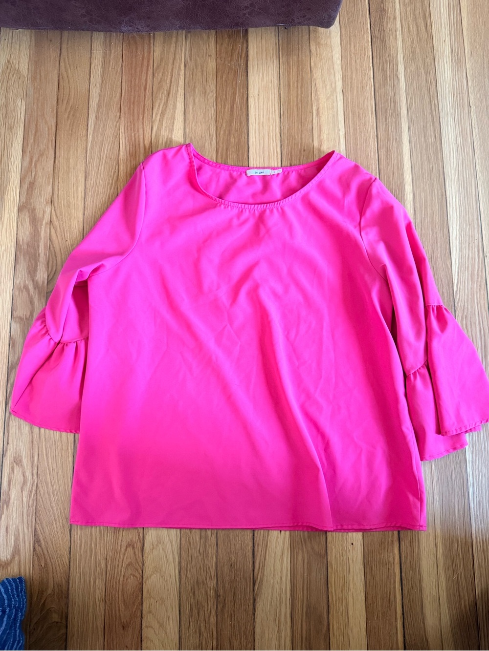 miami Vibrant Pink Ruffle-Sleeve Blouse
